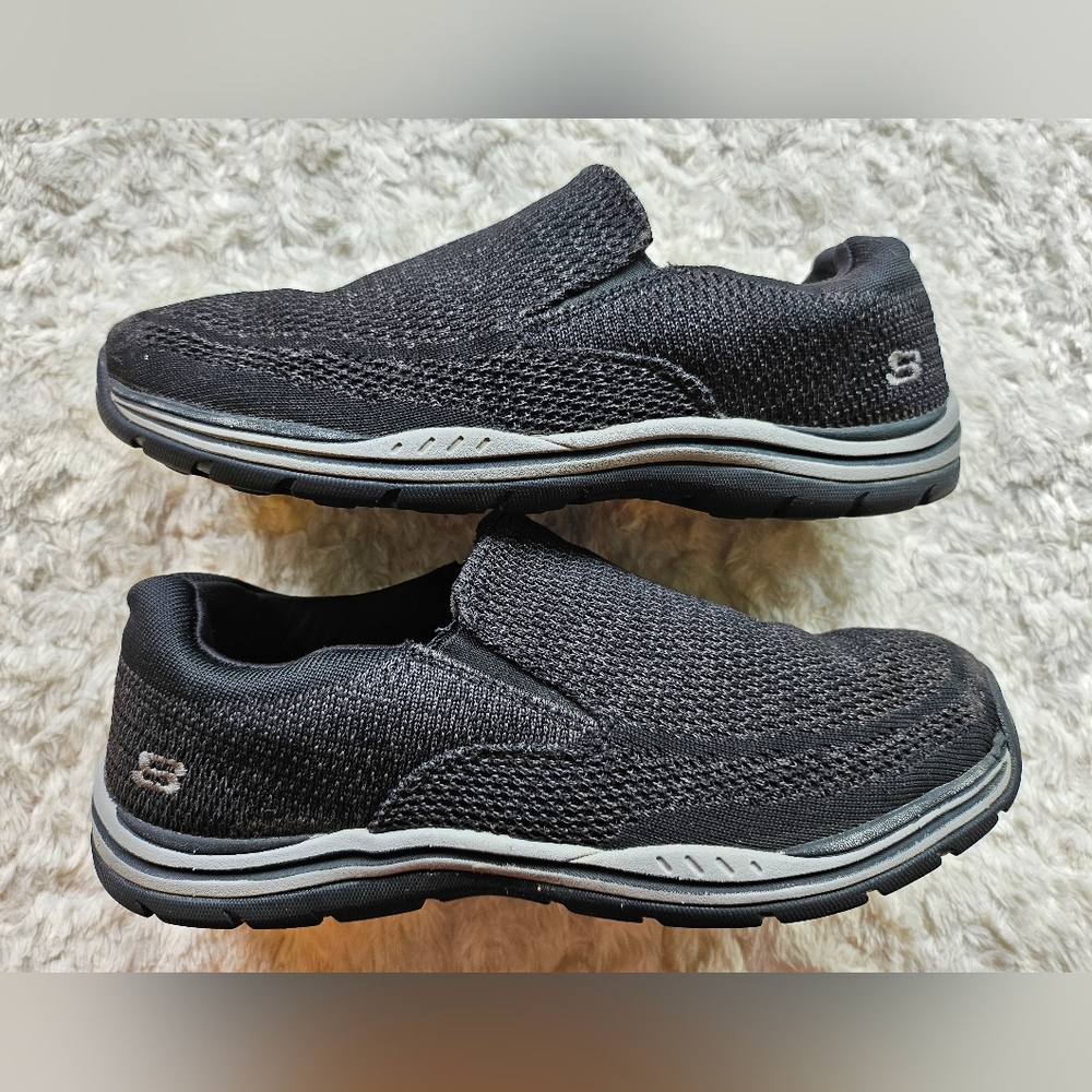 SKECHERS Relaxed Fit Air Cooled Memory Foam Slip On Shoes, Size 8 Extra Wide Fit